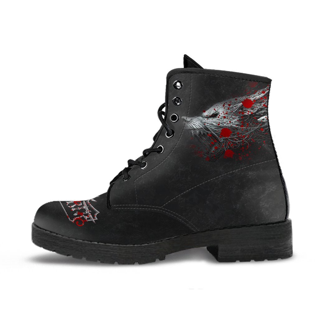 Viking Leather Boots, Fenrirv Blood RLT12