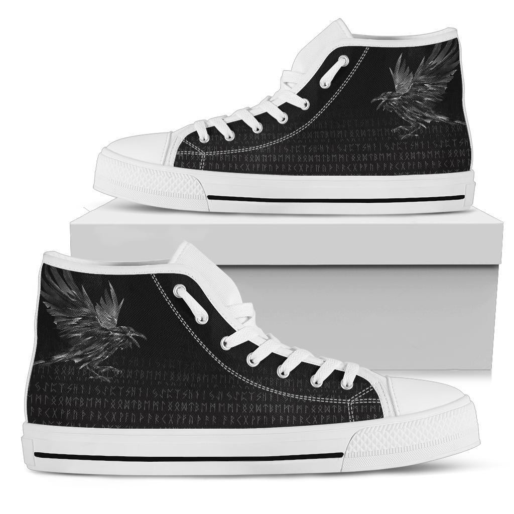 Viking High Top Shoes The Raven Of Odin Rune RLT12