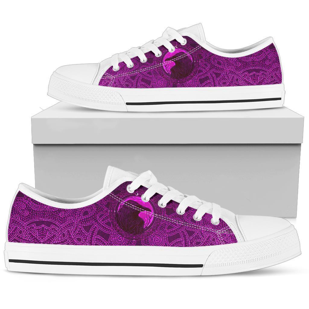 Viking Low Top Shoes, Ethnic Odin Raven Pink RLT12
