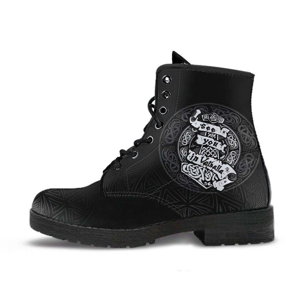 Viking Leather Boots See You In Valhalla RLT12