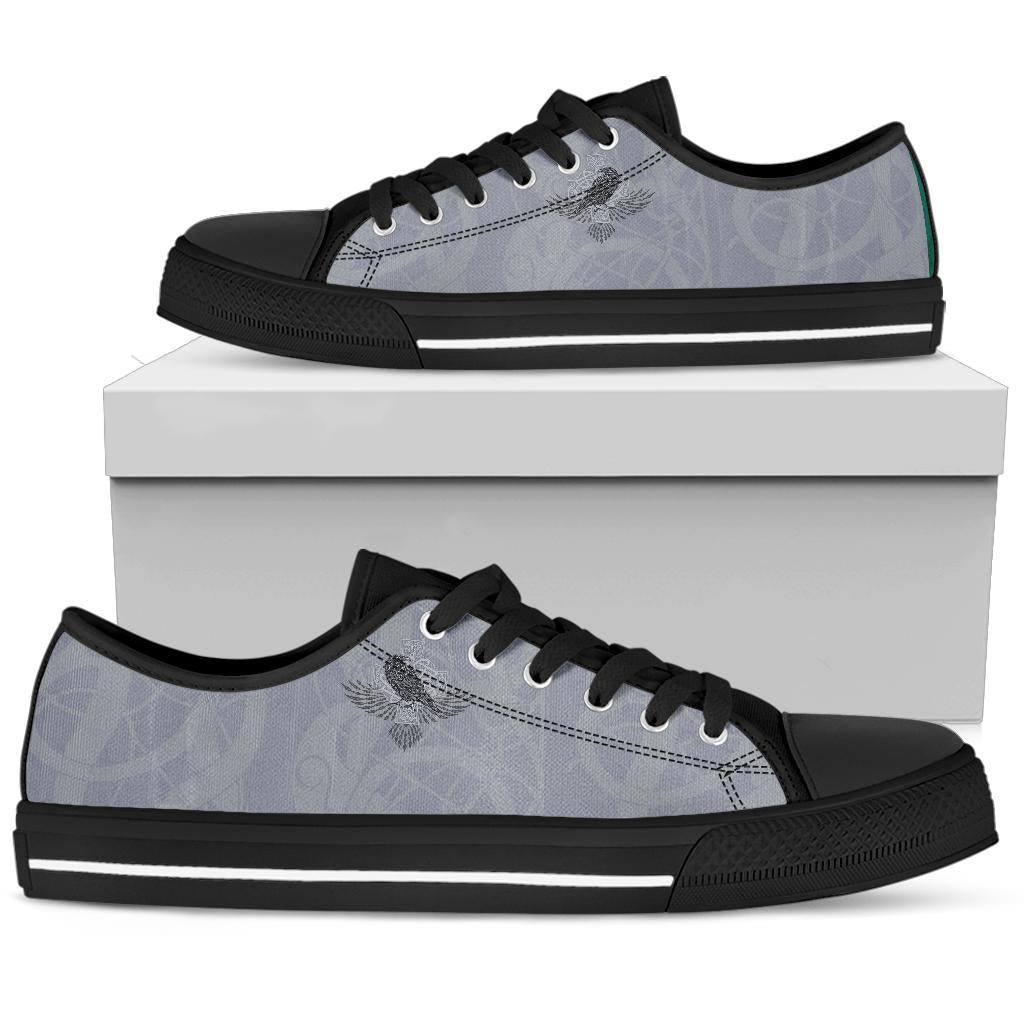Viking Low Top Shoes Odin's Celtic Raven Scandinavian Tattoo RLT12