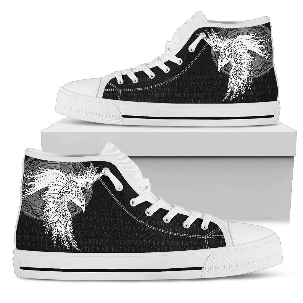 Viking High Top Shoes Mystical Raven Tattoo Special RLT12