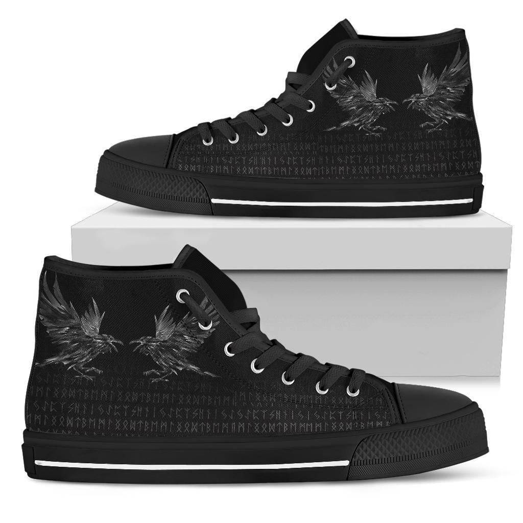 Viking High Top Shoes Odin Huginn and Muninn Rune RLT12