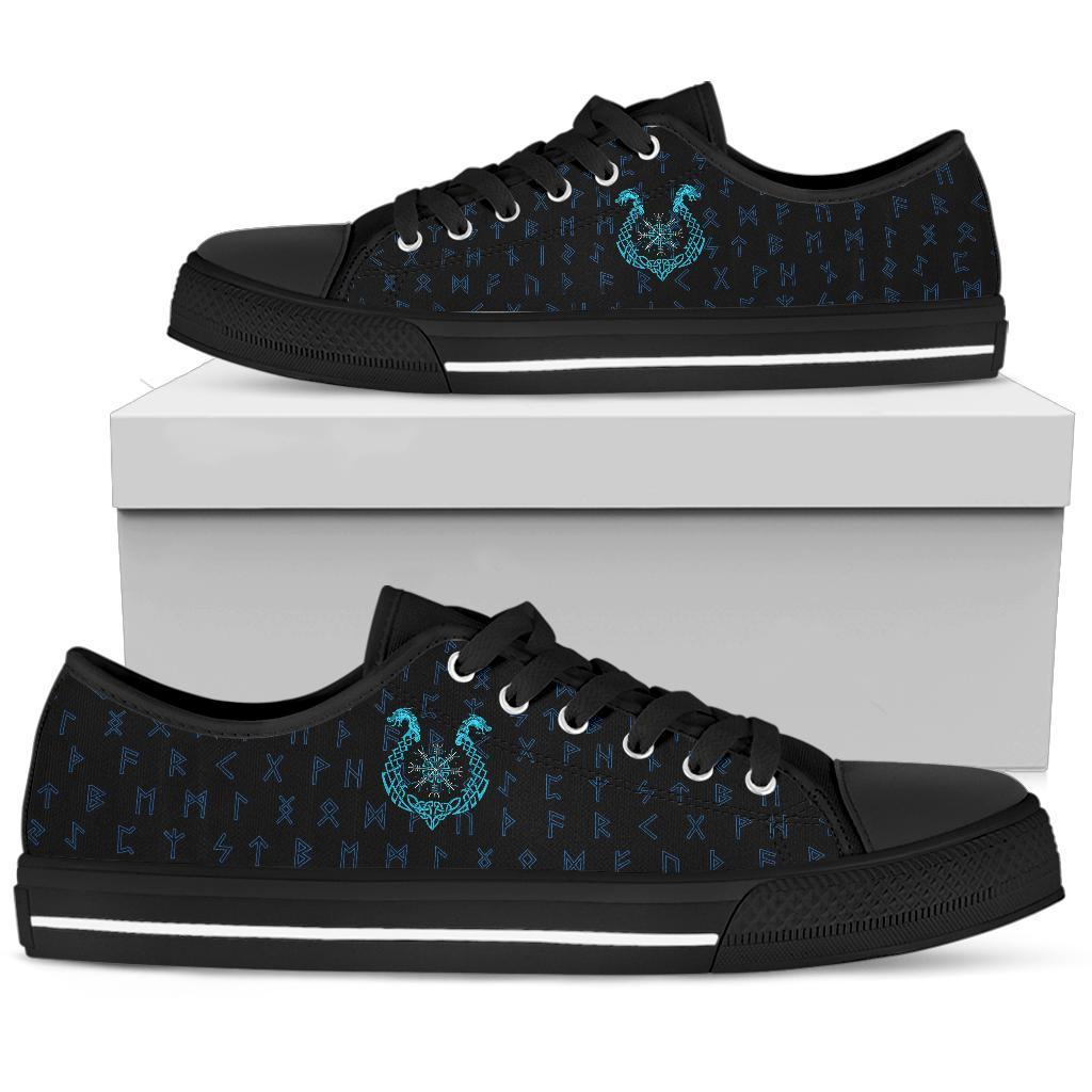 Viking Low Top Shoes, Aegishjalmur Helm Of Awe Blue Edition RLT12
