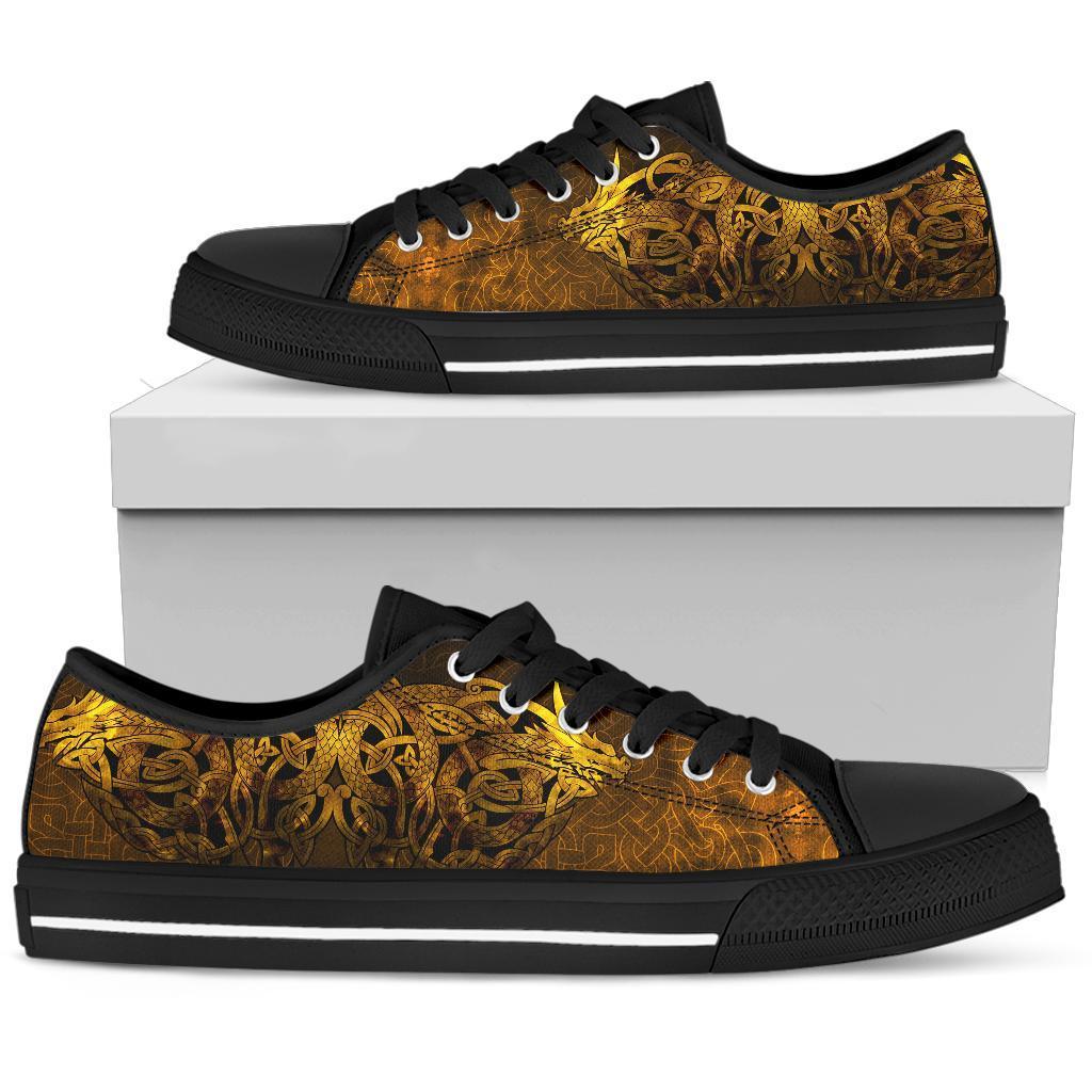 Viking Low Top Shoes Celtic Dragon Tattoo RLT12