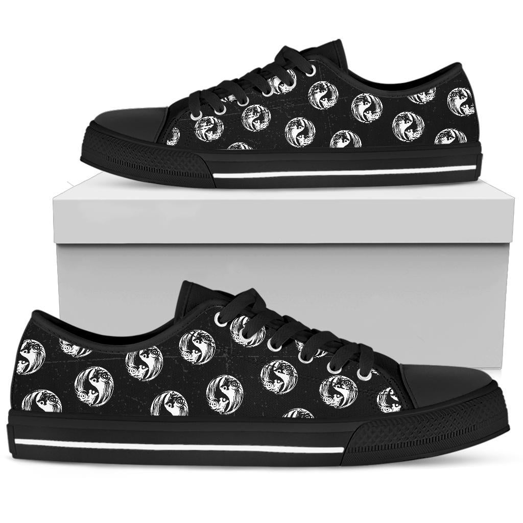 Viking Bomber Low Top Shoes Ying Yang Wolf RLT12