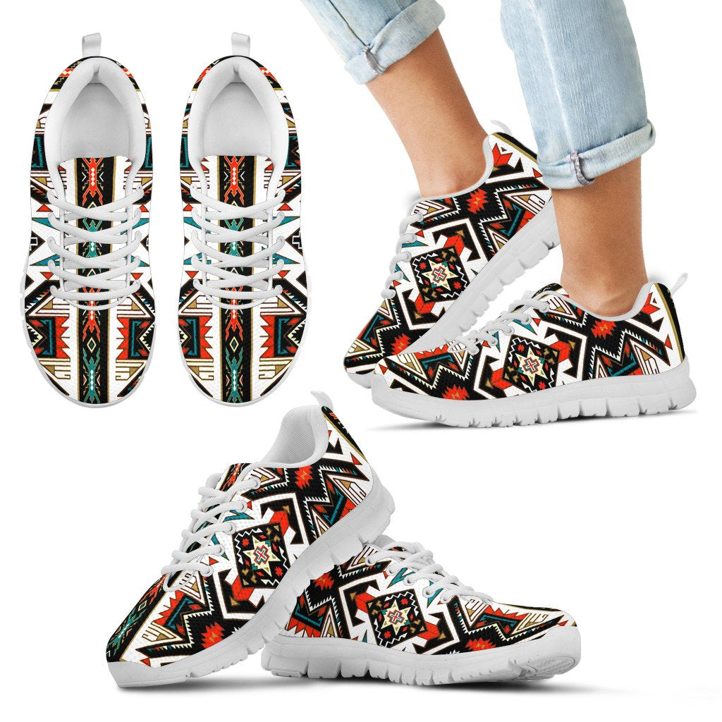 Tribal Colorful Pattern Native American Sneakers LT10