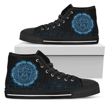Viking High Top Shoes Raven Celtic Cyan RLT12