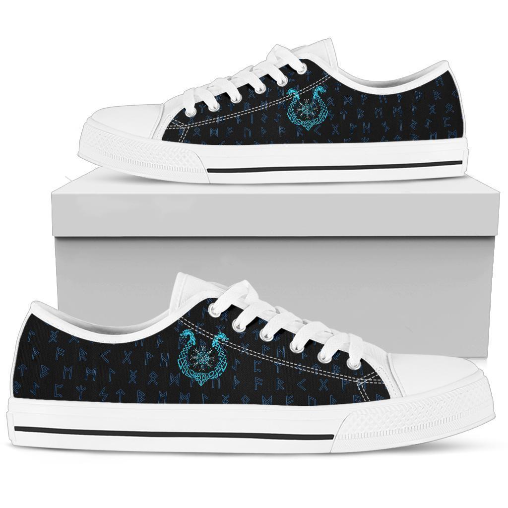 Viking Low Top Shoes, Aegishjalmur Helm Of Awe Blue Edition RLT12