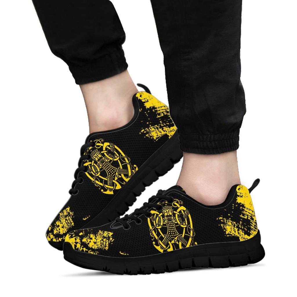 Viking Sneakers, Loki Bound Triskele Rune Gold RLT12
