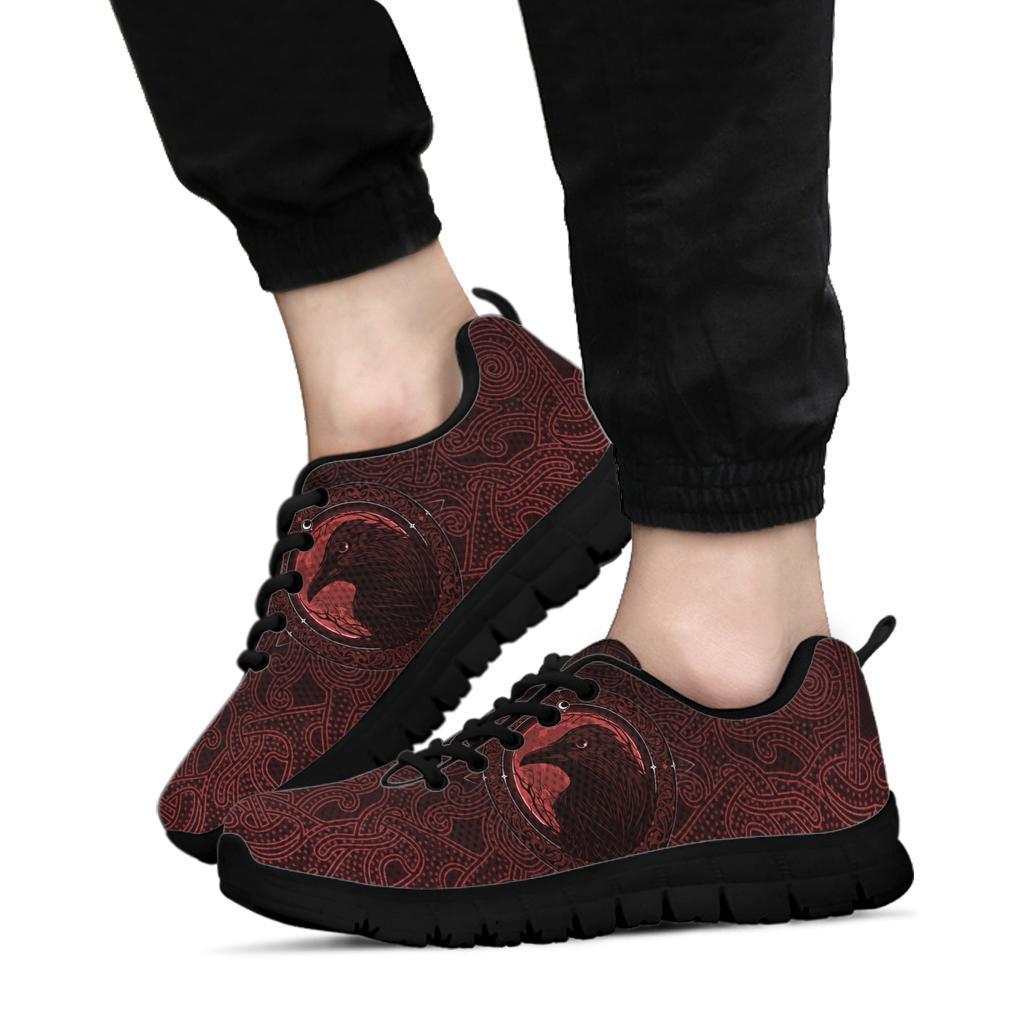 Viking Sneakers, Ethnic Odin Raven Red RLT12