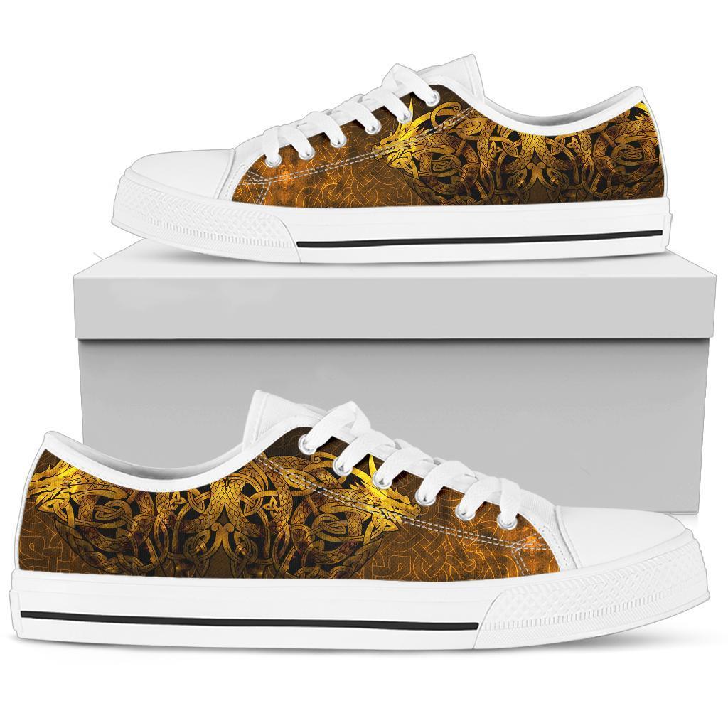 Viking Low Top Shoes Celtic Dragon Tattoo RLT12