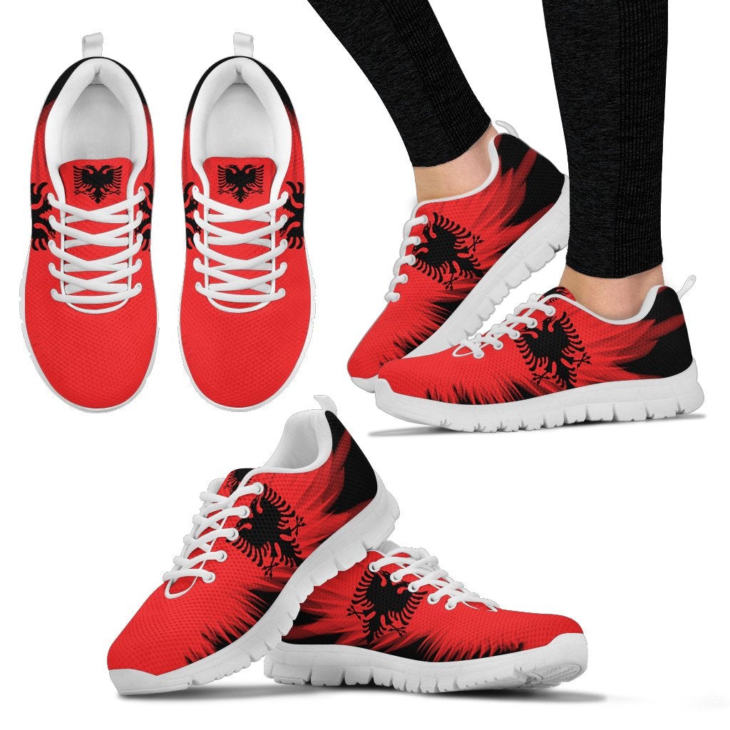 Albania Flying Flag Wings Sneakers