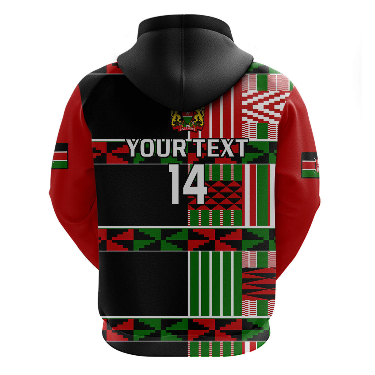 Custom Kenya Rugby Sevens Kenyan Pattern Version Hoodie LT14