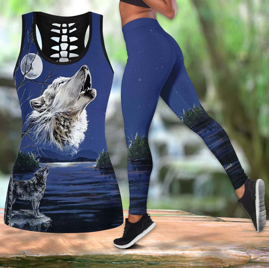 Native American The Wolfs Hollow Tanktop Leggings Set LS09 LT10