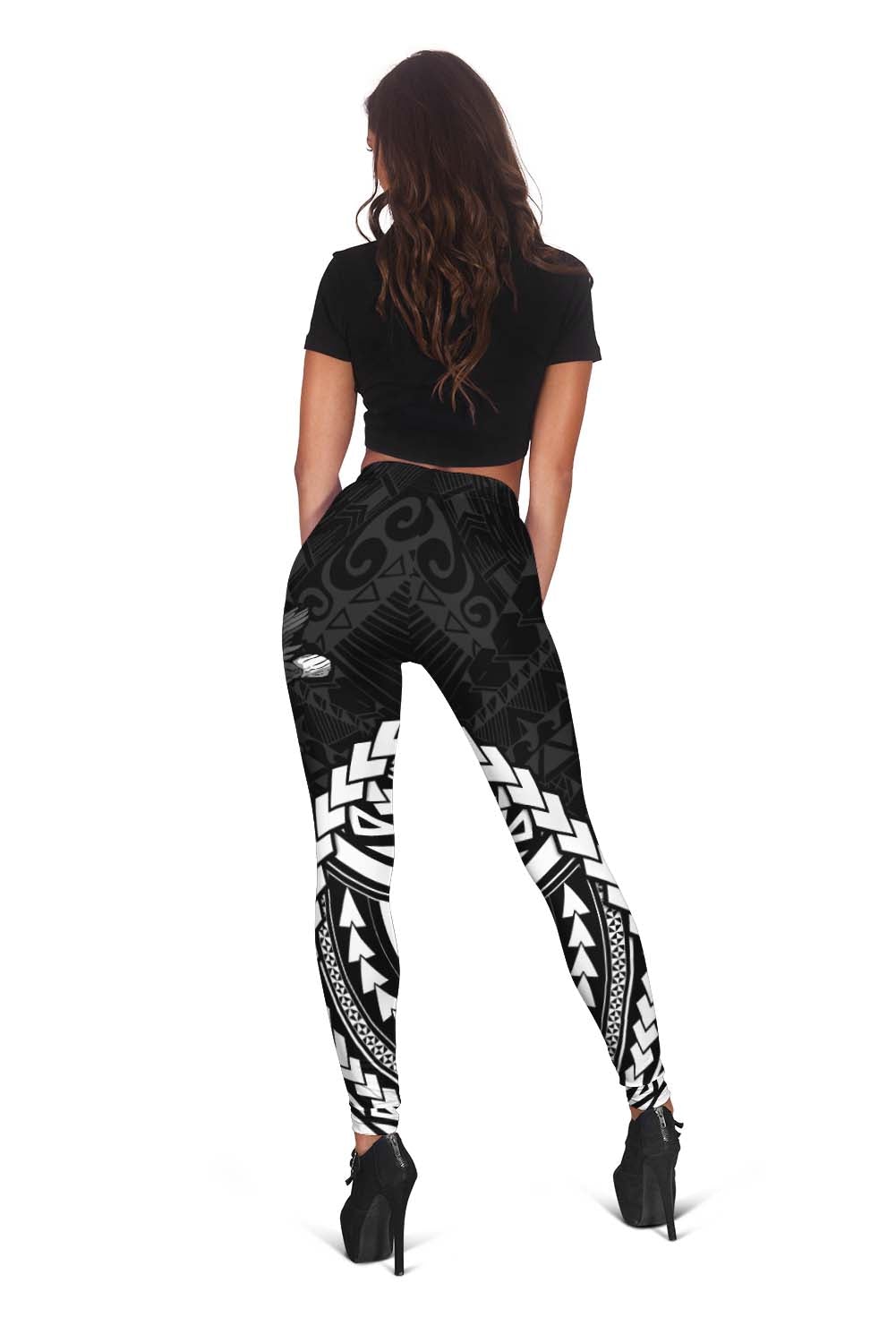 American Samoa Women Leggings Eagle mix Polynesian LT13