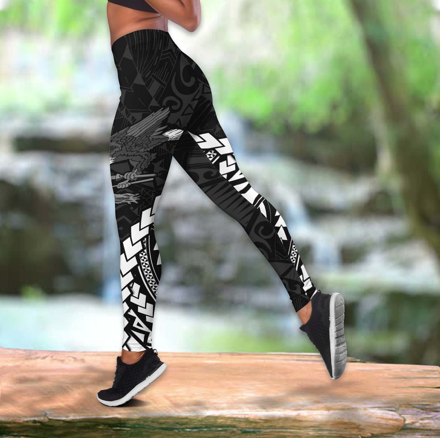 American Samoa Women Leggings Eagle mix Polynesian LT13