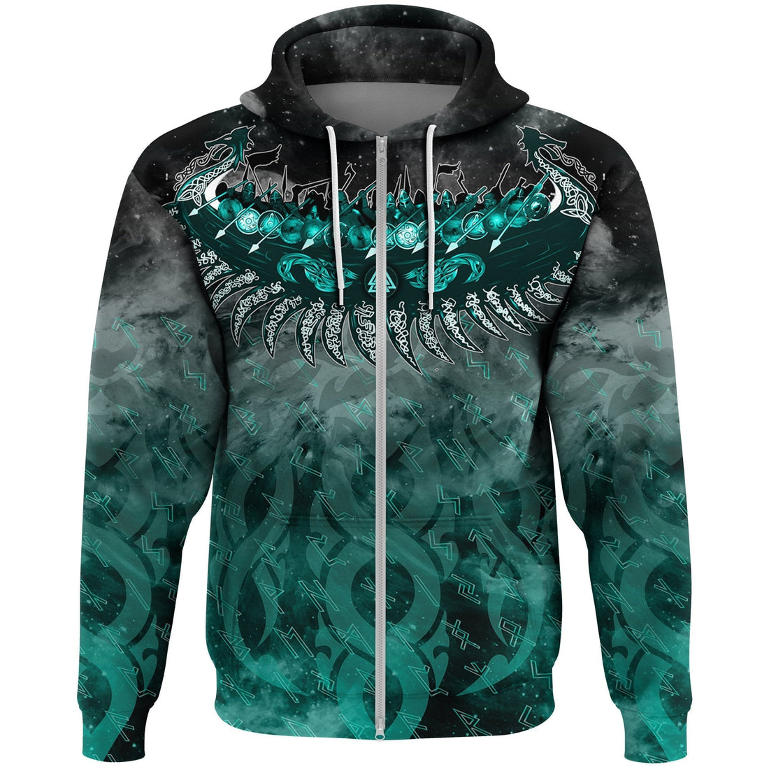 Viking Drakkar Ship Zip Hoodie RLT12
