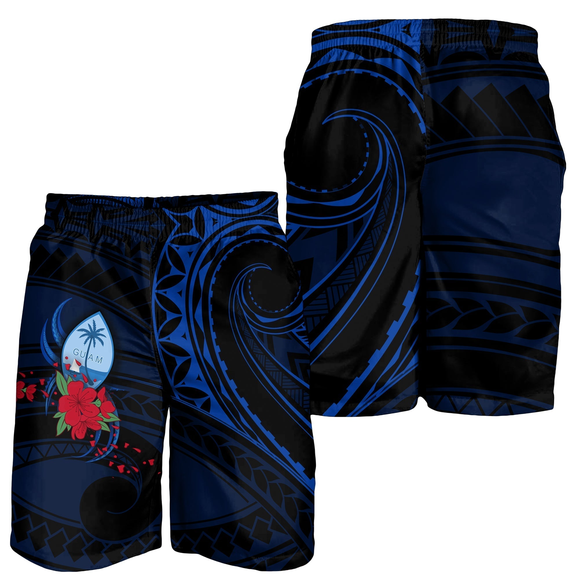 Guam Men Shorts Polynesian Flowers LT13