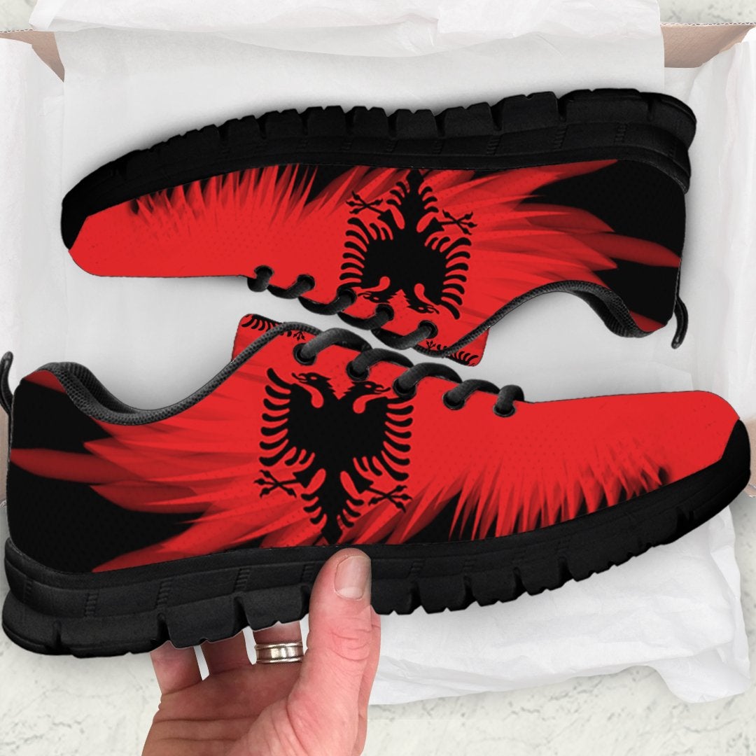 Albania Flying Flag Wings Sneakers