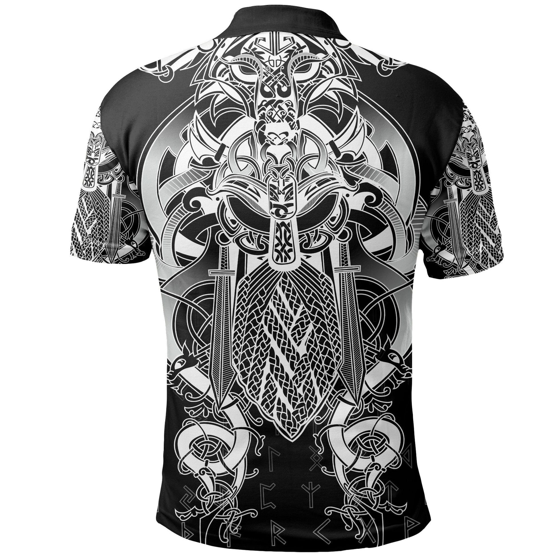 Viking Fenrir and Tyr Tattoo Polo Shirt RLT12