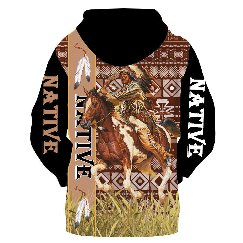 Warrior Chief Native American 3D Hoodie LT10