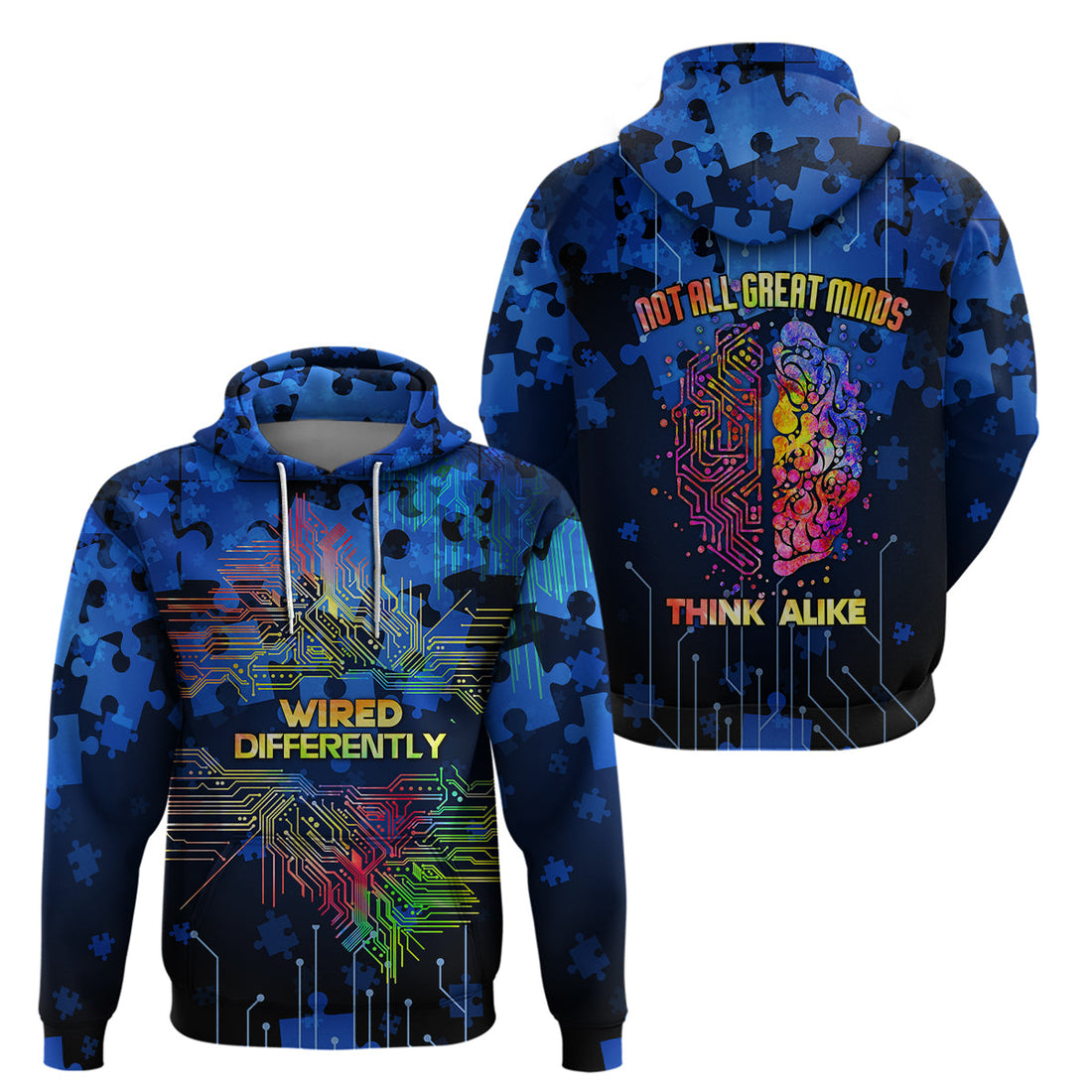 Autism Acceptance Month Neurodiversity WiRed Differently Hoodie TS07