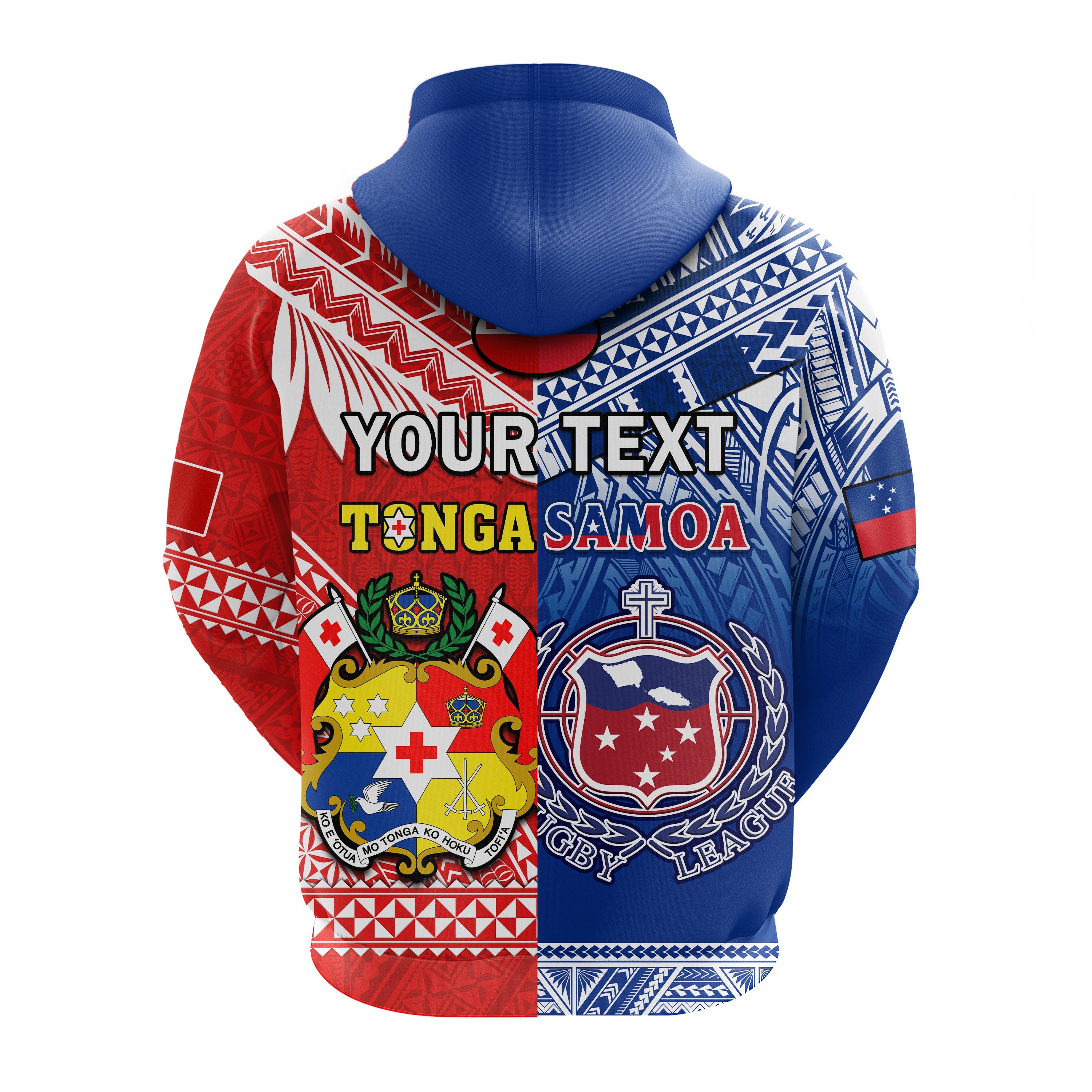 Custom Mate Maa Tonga And Toa Samoa Rugby Hoodie Polynesian Pattern LT14