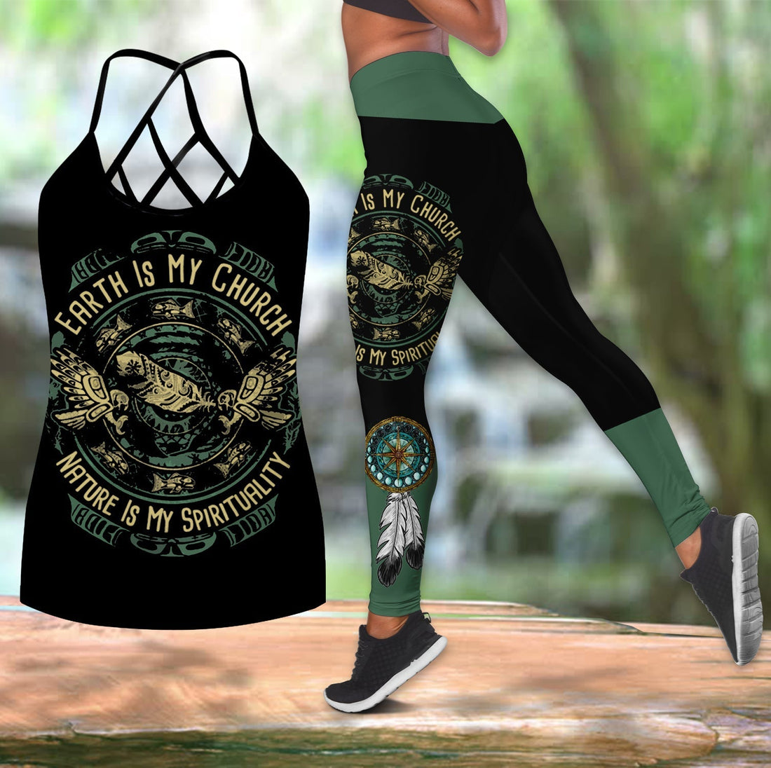 Native American Is My Spirituality Combo Crisscross and Leggings LT10