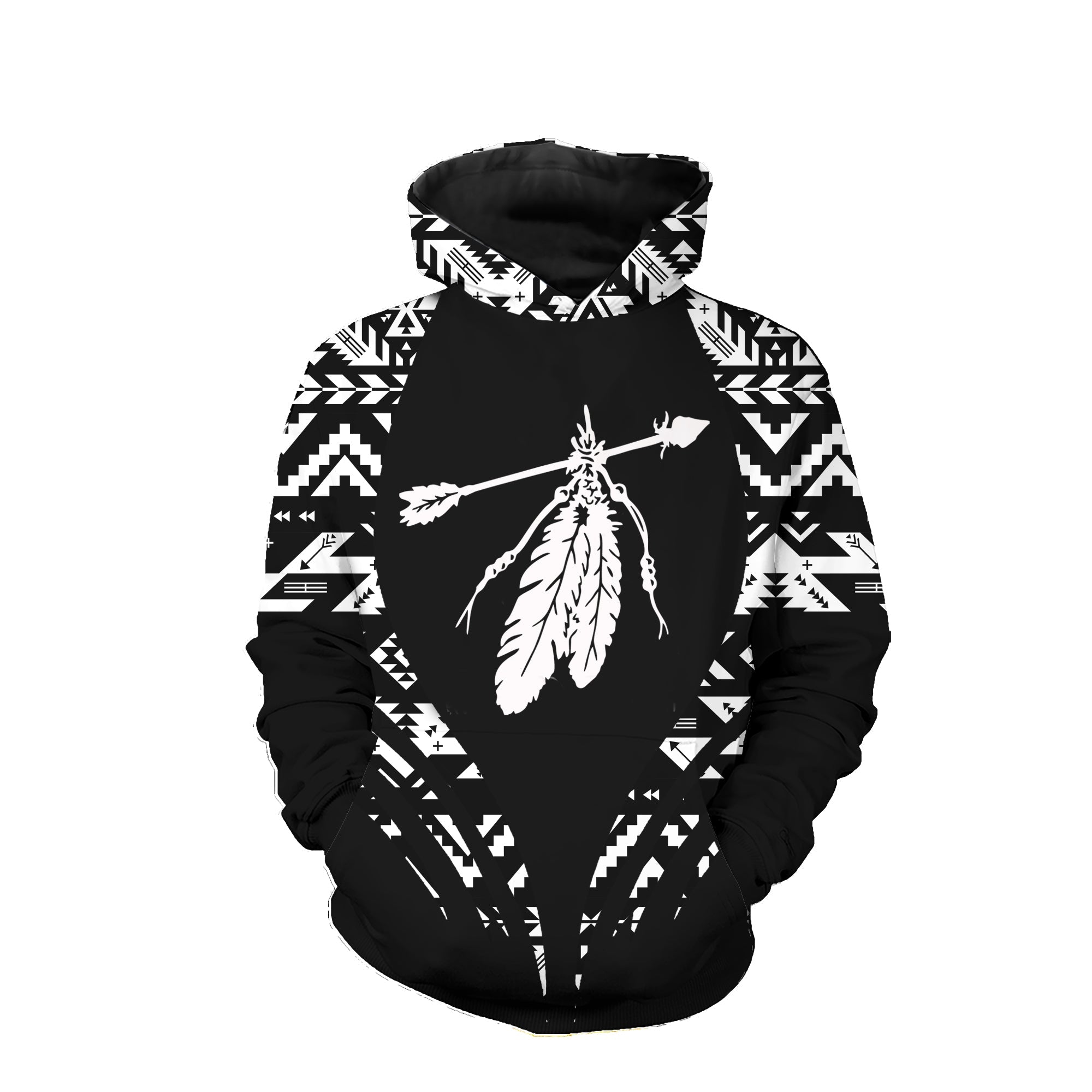 Feather and Arrow Native American 3D Hoodie LT10