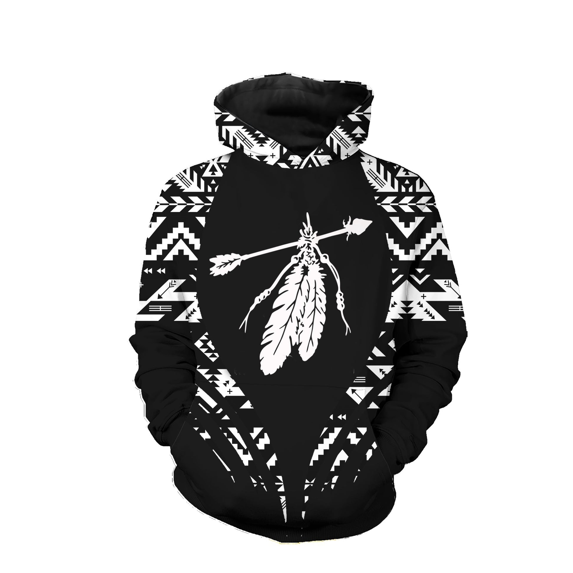 Feather and Arrow Native American 3D Hoodie LT10
