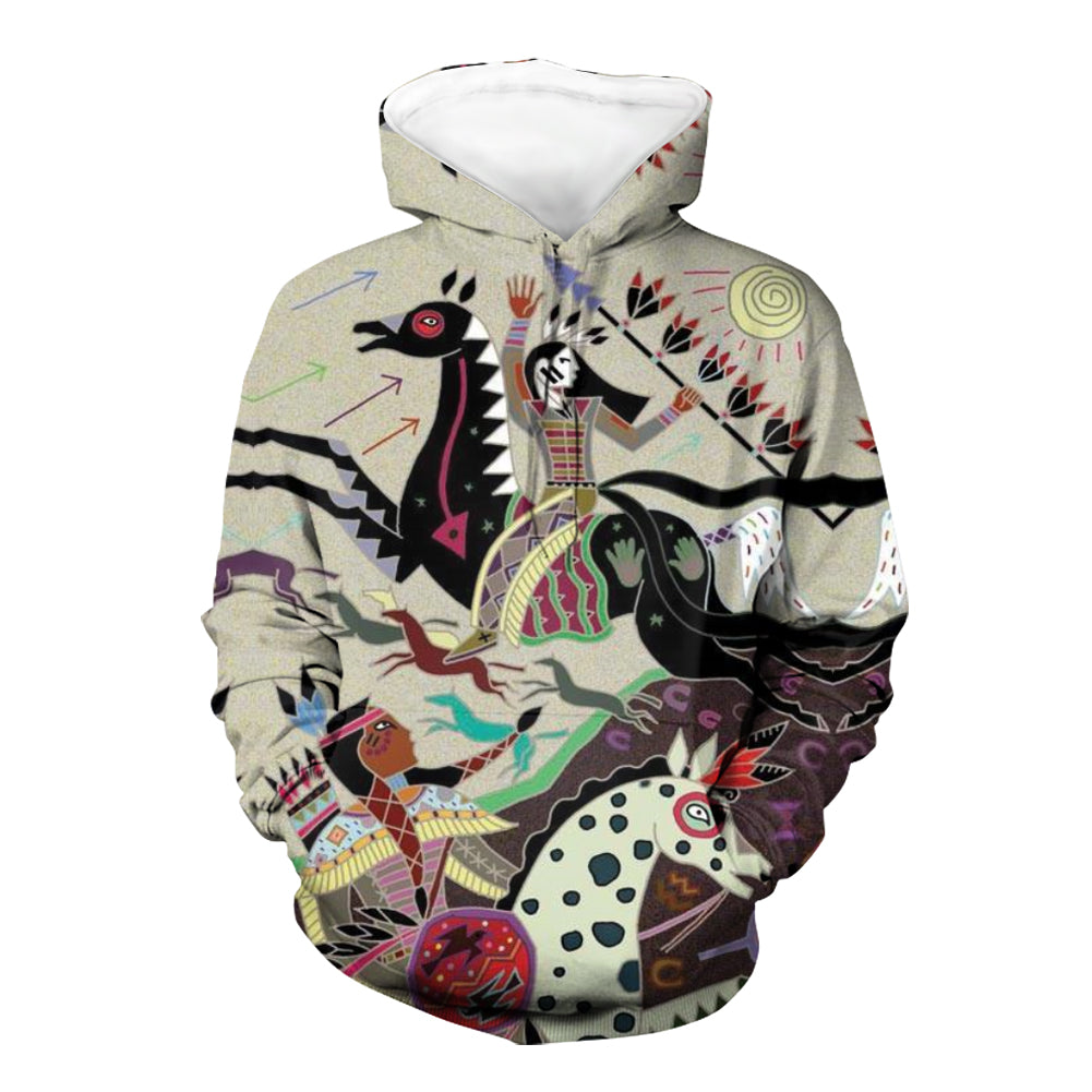 Warrior Native American 3D Hoodie LT10