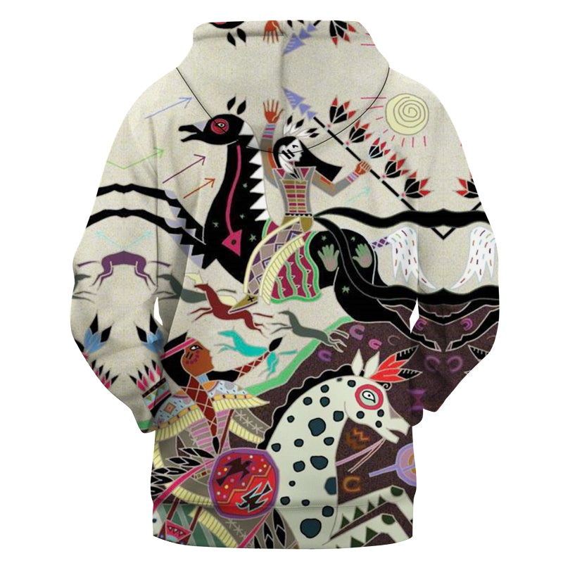 Warrior Native American 3D Hoodie LT10