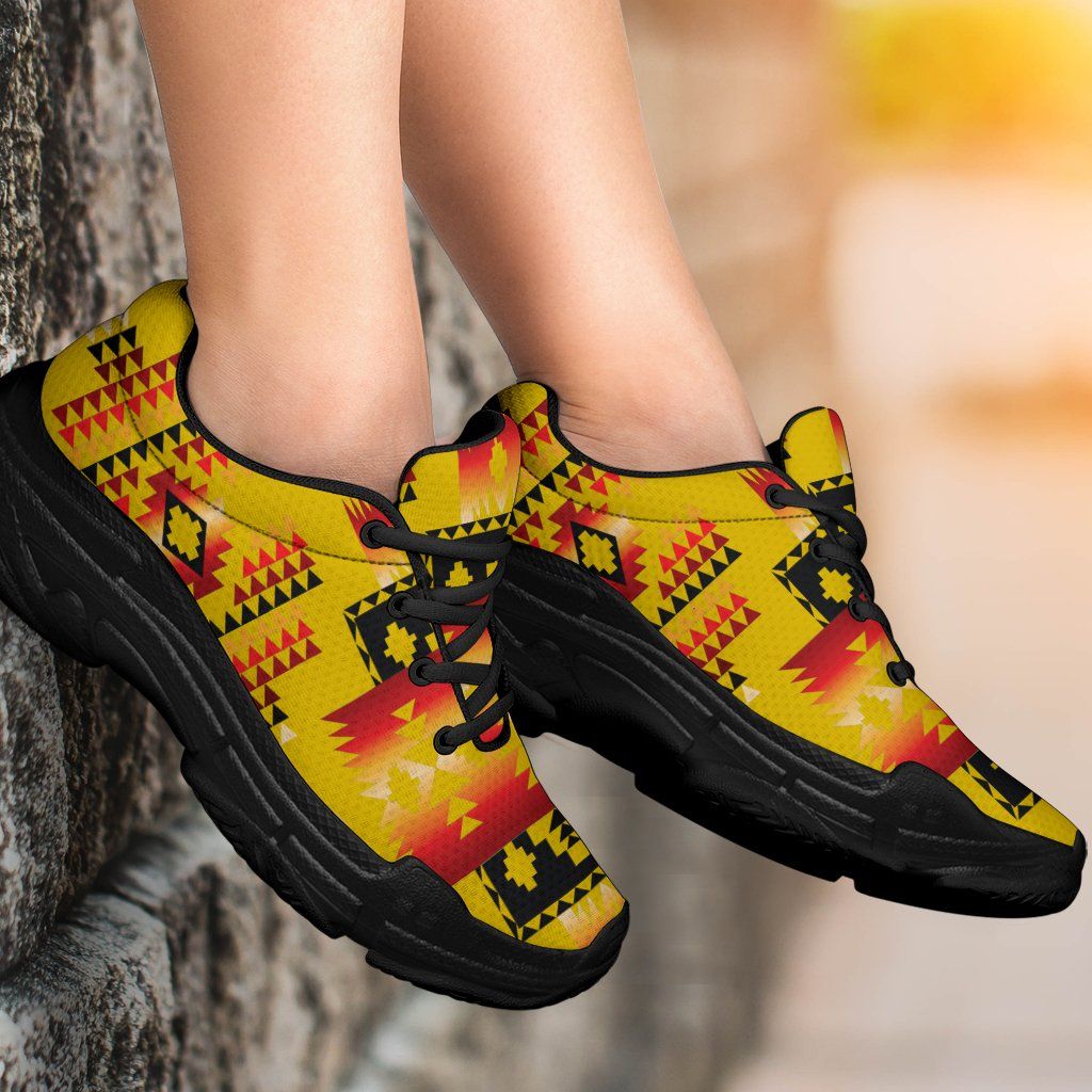 Yellow Native Tribes Native American Chunky Sneakers LT10