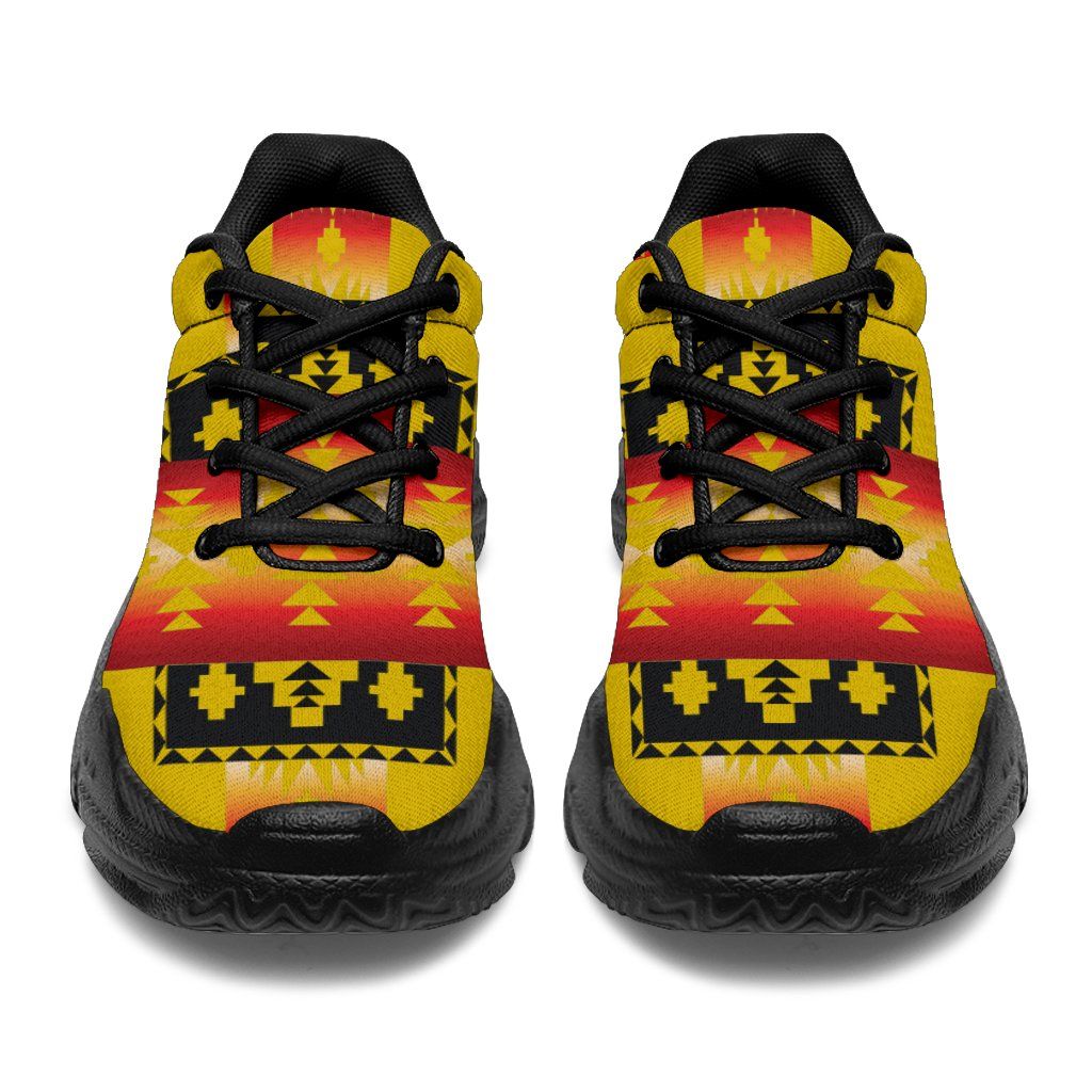Yellow Native Tribes Native American Chunky Sneakers LT10