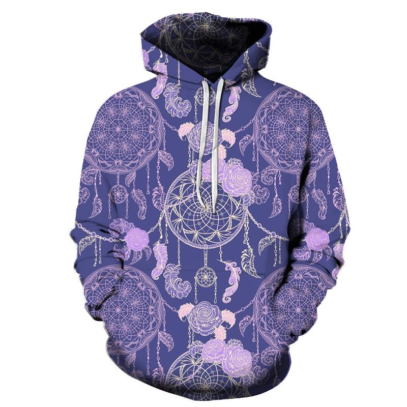 Purple Rose Dreamcatcher Native American All Over Hoodie LT10