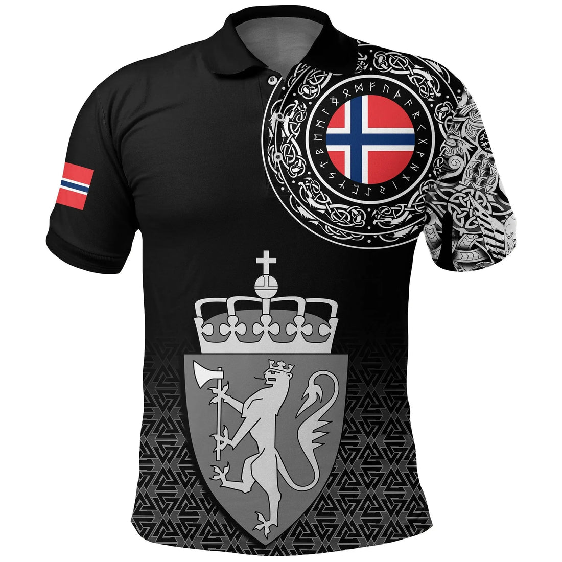 Viking Polo Shirt Norway Coat Of Arms RLT7