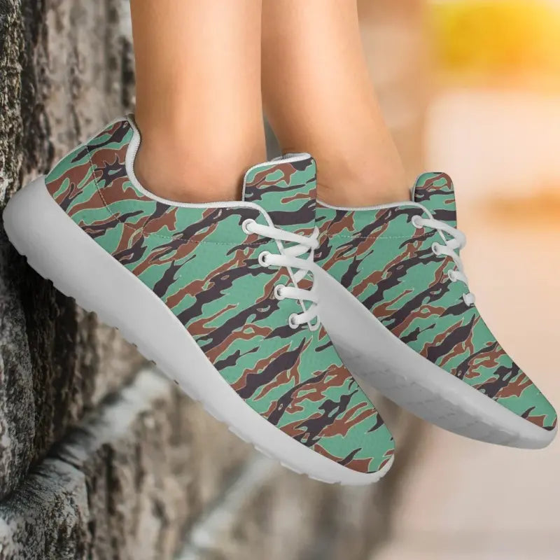 Army Guyana Tiger Stripe Camouflage Seamless Sport Sneakers RLT8
