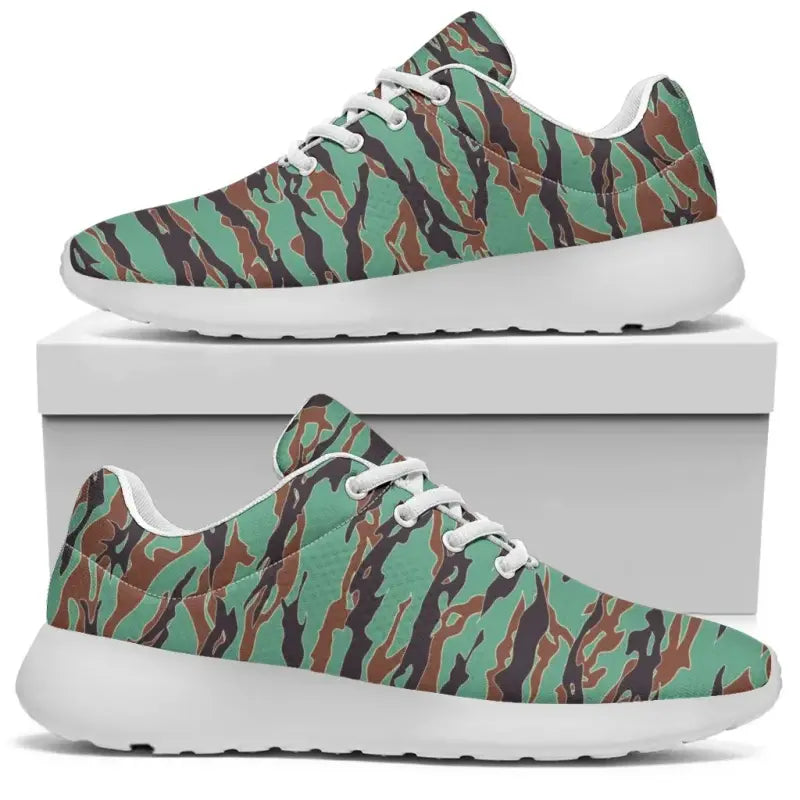 Army Guyana Tiger Stripe Camouflage Seamless Sport Sneakers RLT8