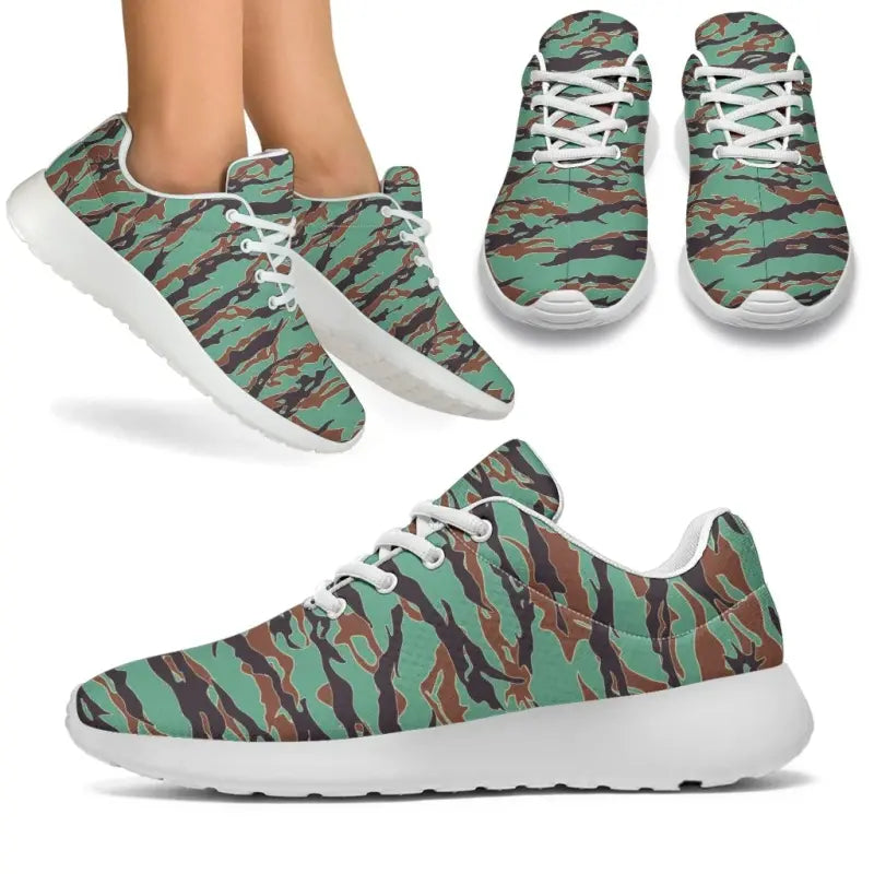 Army Guyana Tiger Stripe Camouflage Seamless Sport Sneakers RLT8