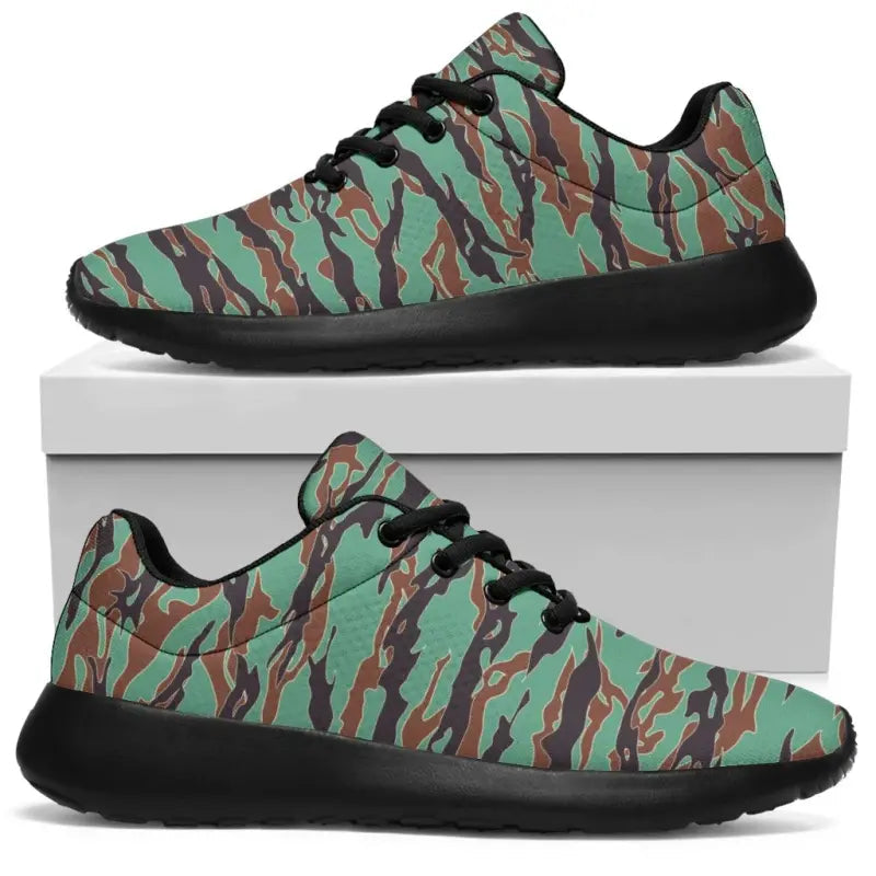 Army Guyana Tiger Stripe Camouflage Seamless Sport Sneakers RLT8