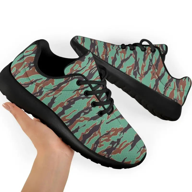 Army Guyana Tiger Stripe Camouflage Seamless Sport Sneakers RLT8