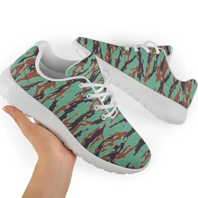 Army Guyana Tiger Stripe Camouflage Seamless Sport Sneakers RLT8