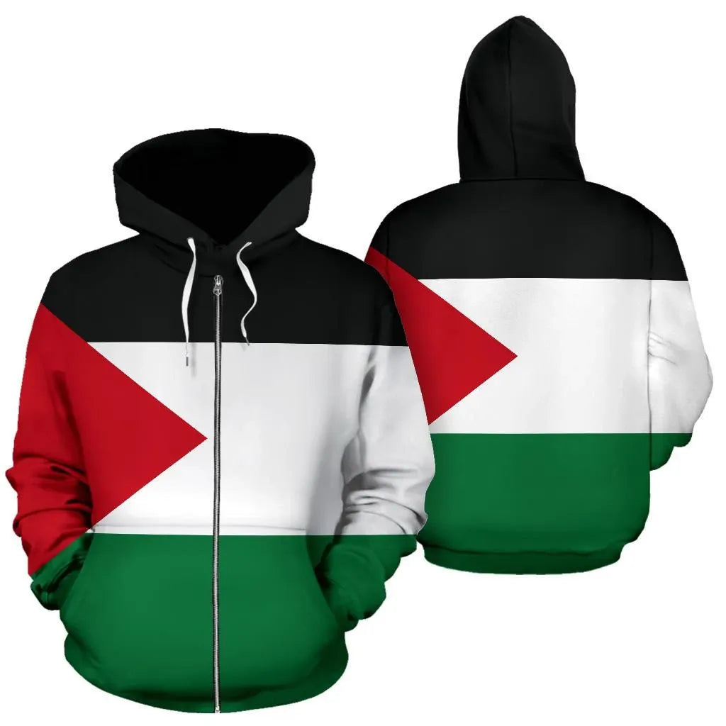 State of Palestine Zipper Hoodie Original Flag RLT13