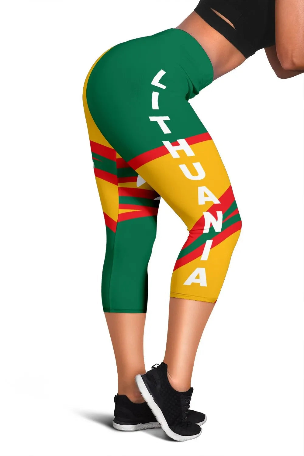 Lithuania Capris Leggings Nation Flag RLT6