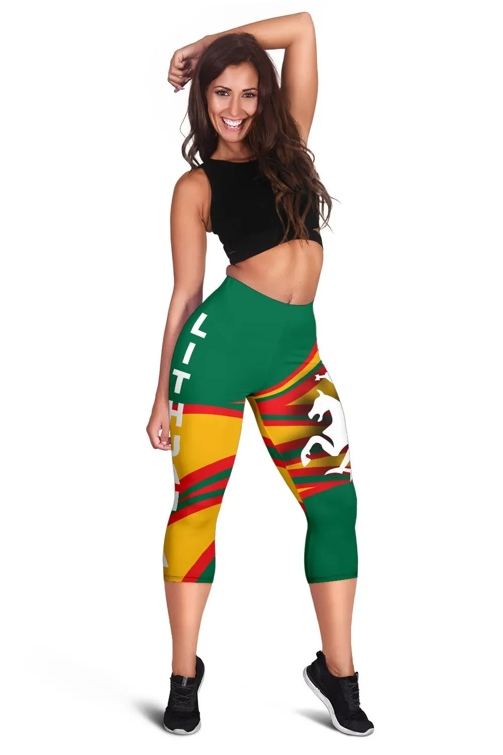 Lithuania Capris Leggings Nation Flag RLT6
