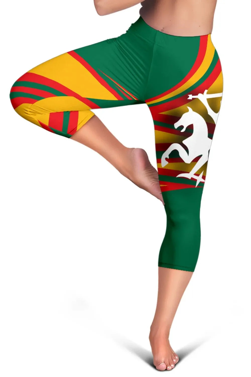 Lithuania Capris Leggings Nation Flag RLT6