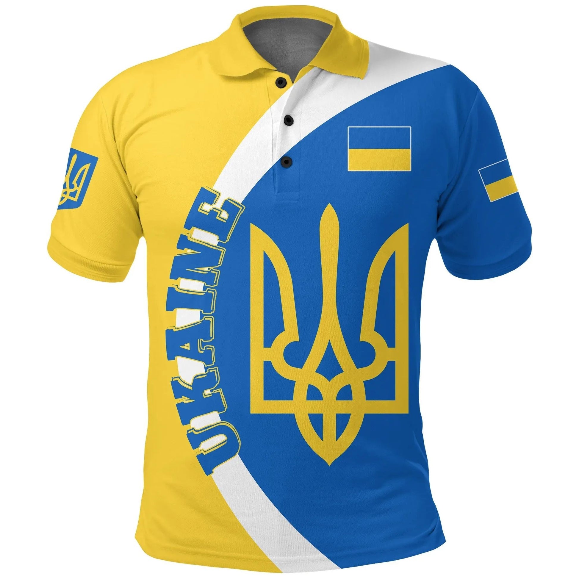 Ukraine Polo Shirt Half Cirlce RLT7