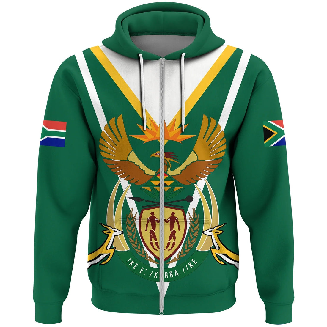 South Africa Zip Hoodie Coat Of Arms RLT8