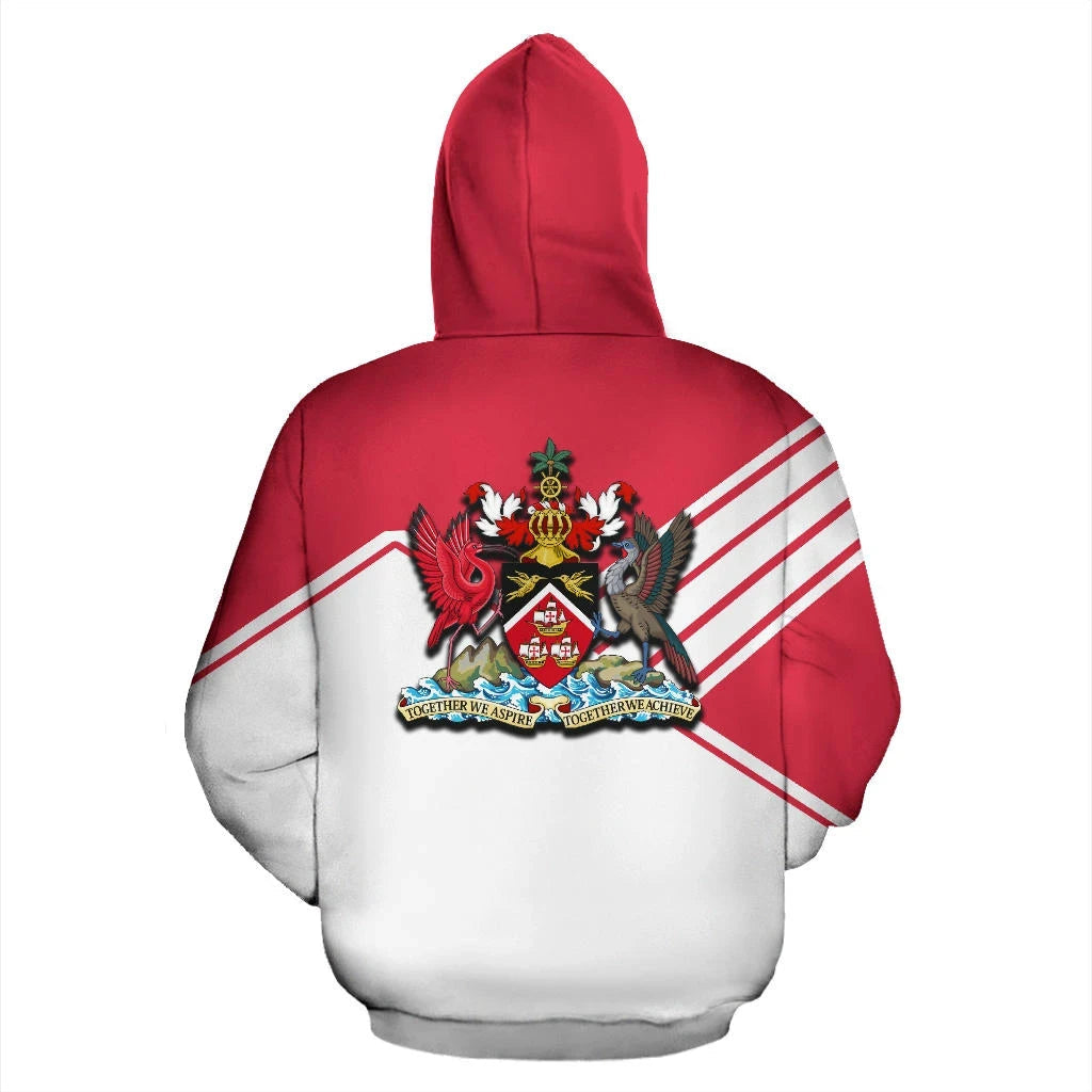 Trinidad and Tobago Zip Up Hoodie Coat Of Arms Mount Style RLT6